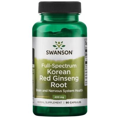 Swanson Pełne Spektrum Koreański Czerwony Ginseng Korzeń 400mg - Suplement diety Swanson Pełne Spektrum Koreański Czerwony Ginseng Korzeń 400mg - Suplement diety