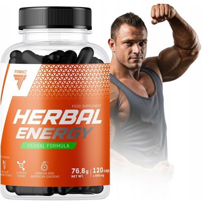 Trec Herbal Energy 120 Kaps Energia Guarana Żeń-Szeń Pobudzenie Energia Trec Herbal Energy 120 Kaps Energia Guarana Żeń-Szeń Pobudzenie Energia