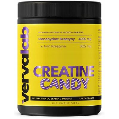 Vervalab CREATINE CANDY sweet orange 240 TABLETKI KREATYNA DO SSANIA Vervalab CREATINE CANDY sweet orange 240 TABLETKI KREATYNA DO SSANIA