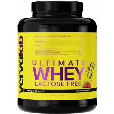 Vervalab ULTIMATE WHEY WILD STRAWBERRY 2000g BIAŁKO REGENERACJA MIĘŚNIE WPC Vervalab ULTIMATE WHEY WILD STRAWBERRY 2000g BIAŁKO REGENERACJA MIĘŚNIE WPC