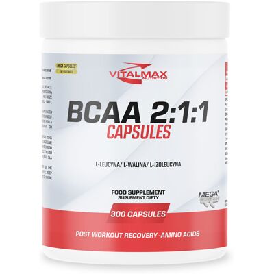 VITALMAX BCAA 2:1:1 300K AMINOKWASY REGENERACJA LEUCYNA WALINA IZOLEUCYNA VITALMAX BCAA 2:1:1 300K AMINOKWASY REGENERACJA LEUCYNA WALINA IZOLEUCYNA