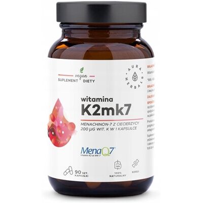 Aura Herbals Witamina K2 Mk7 200 mcg - Suplement diety Aura Herbals Witamina K2 Mk7 200 mcg - Suplement diety