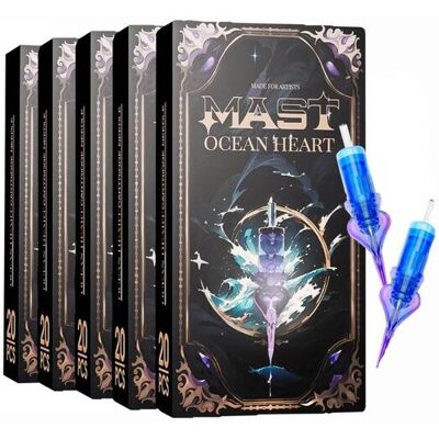 Zestaw Kartridży Mix Mast Ocean Heart, 5 Op/100 Szt (1001rl, 1001rlt, 1201rl, 0801rlt, 0803rl) Zestaw Kartridży Mix Mast Ocean Heart, 5 Op/100 Szt (1001rl, 1001rlt, 1201rl, 0801rlt, 0803rl)