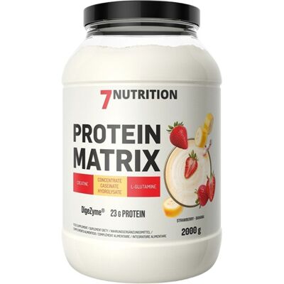 7nutrition Protein Matrix 2000g - Mieszanka Białek Zwierzęcych - Truskawka-Banan 7nutrition Protein Matrix 2000g - Mieszanka Białek Zwierzęcych - Truskawka-Banan