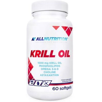 Allnutrition Krill Oil Olej Z Kryla, Kwasy Tłuszczowe, Serce, Mózg, 60kaps. Allnutrition Krill Oil Olej Z Kryla, Kwasy Tłuszczowe, Serce, Mózg, 60kaps.