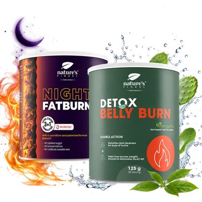 Detox Belly Burn + Night Fatburn Extreme Nature'S Finest Detoks Oczyszczanie Odchudzanie Spalanie Metabolizm Detox Belly Burn + Night Fatburn Extreme Nature'S Finest Detoks Oczyszczanie Odchudzanie Spalanie Metabolizm