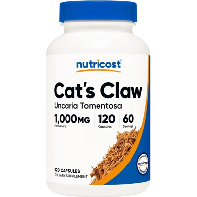 Nutricost Cats Claw 1000 Mg - Ekstrakt Z Czarciego Pazura (120 Kaps.) Nutricost Cats Claw 1000 Mg - Ekstrakt Z Czarciego Pazura (120 Kaps.)