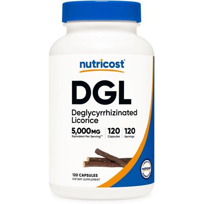 Nutricost Dgl - Deglicyryzowany Ekstrakt Z Lukrecji (120 Kaps.) Nutricost Dgl - Deglicyryzowany Ekstrakt Z Lukrecji (120 Kaps.)