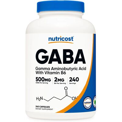 Nutricost Gaba 500 Mg + B6 2 Mg (240 Kaps.) Nutricost Gaba 500 Mg + B6 2 Mg (240 Kaps.)