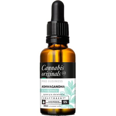 Olejek Cbd Ashwagandha Bazylia Pamięć Stres Pro Business Cannabis Originals 30ml Olejek Cbd Ashwagandha Bazylia Pamięć Stres Pro Business Cannabis Originals 30ml