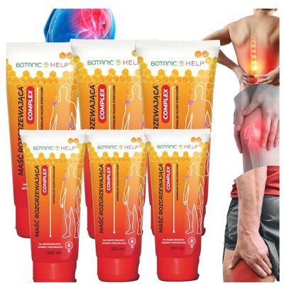 BIOXON Botanic Help, 6 X Maść Rozgrzewająca Complex, Na Ból Stawów I Napięcie Mięśni, 6 X 200 Ml BIOXON Botanic Help, 6 X Maść Rozgrzewająca Complex, Na Ból Stawów I Napięcie Mięśni, 6 X 200 Ml