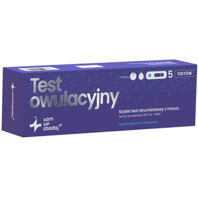 SamSięZbadaj.pl Test owulacyjny strumieniowy, 5 szt. SamSięZbadaj.pl Test owulacyjny strumieniowy, 5 szt.