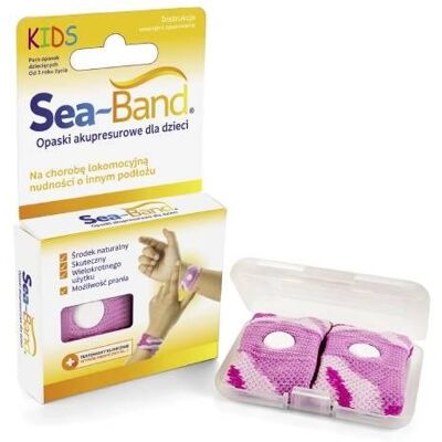 Sea-Band Dzieci Różowe Bransoletki - Ulga od Nudności Sea-Band Dzieci Różowe Bransoletki - Ulga od Nudności