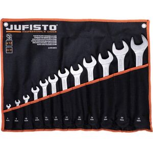 JUFISTO Zestaw Kluczy Płasko Oczkowych 6-32mm 12szt Warsztat Mechanika JUFISTO Zestaw Kluczy Płasko Oczkowych 6-32mm 12szt Warsztat Mechanika