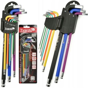 Geko Tvardy Zestaw Klucze Imbusowe Imbusy Długie Hex 1.5-10Mm 9Sztuk Kolor Geko Tvardy Zestaw Klucze Imbusowe Imbusy Długie Hex 1.5-10Mm 9Sztuk Kolor