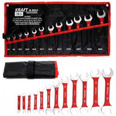 KRAFT&DELE 12 el KLUCZE DWUSTRONNIE PŁASKIE 6-32 mm KLUCZ KRAFT&DELE 12 el KLUCZE DWUSTRONNIE PŁASKIE 6-32 mm KLUCZ