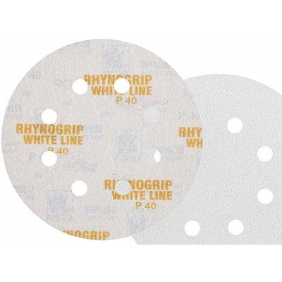 50x INDASA WHITE 125mm P40 8-otworów Papier ścierny na rzep whiteline GLS5 8H 50x INDASA WHITE 125mm P40 8-otworów Papier ścierny na rzep whiteline GLS5 8H