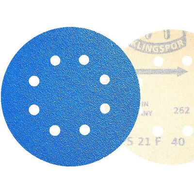 50x Krążki PS21 125mm P40 GLS5 (8-otworów) Papier ścierny na rzep KLINGSPOR 50x Krążki PS21 125mm P40 GLS5 (8-otworów) Papier ścierny na rzep KLINGSPOR