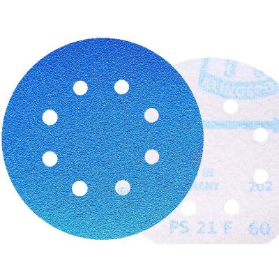 50x Krążki PS21 125mm P60 GLS5 (8-otworów) Papier ścierny na rzep KLINGSPOR 50x Krążki PS21 125mm P60 GLS5 (8-otworów) Papier ścierny na rzep KLINGSPOR