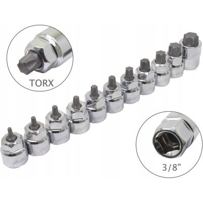 A-11SBL NASADKI NA SZYNIE TORX 3/8″ NISKOPROFILOWE ZESTAW 11 SZT ASTA A-11SBL NASADKI NA SZYNIE TORX 3/8″ NISKOPROFILOWE ZESTAW 11 SZT ASTA