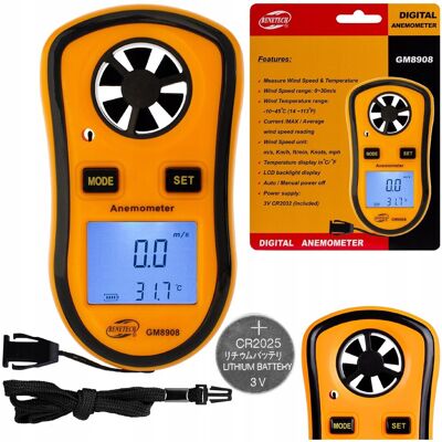 Benetech ANEMOMETR WIATROMIERZ MIERNIK WIATRU TEMPERATURY Benetech ANEMOMETR WIATROMIERZ MIERNIK WIATRU TEMPERATURY
