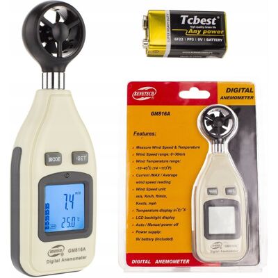 Benetech Anemometr Wiatromierz Miernik Wiatru Temperatury Benetech Anemometr Wiatromierz Miernik Wiatru Temperatury