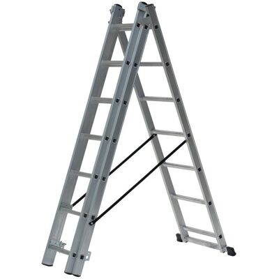 AWTOOLS drabina aluminiowa 3x11 stopni 150kg adapatacja na schody AWTOOLS drabina aluminiowa 3x11 stopni 150kg adapatacja na schody