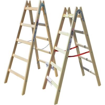 AWTOOLS drabina drewniana 2x 7 stopni 150kg. AWTOOLS drabina drewniana 2x 7 stopni 150kg.