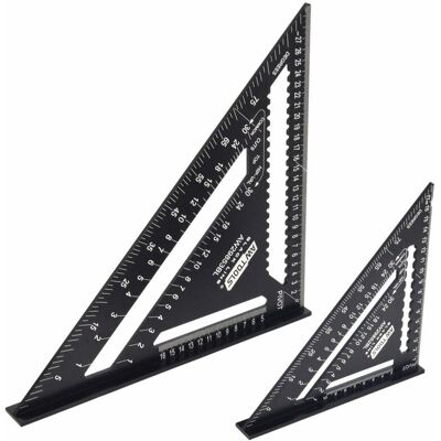 AWTOOLS Kątownik stolarski aluminiowy 12' Black Line AWTOOLS Kątownik stolarski aluminiowy 12' Black Line