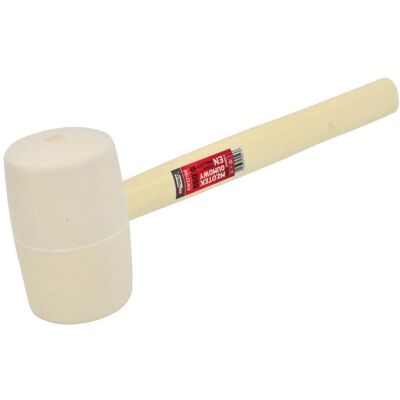 AWTOOLS młotek gumowy trzon drewno biały 340g. AWTOOLS młotek gumowy trzon drewno biały 340g.