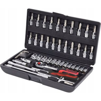 Inny producent BRILLIANT TOOLS Zestaw Kluczy Nasadowych 1/4 Zoll 48 Elementów Chromowany Inny producent BRILLIANT TOOLS Zestaw Kluczy Nasadowych 1/4 Zoll 48 Elementów Chromowany