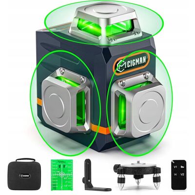 Inny producent CIGMAN Poziomica Laserowa Samopoziomująca 3x360° 3D, Laser Krzyżowy CM-701 Inny producent CIGMAN Poziomica Laserowa Samopoziomująca 3x360° 3D, Laser Krzyżowy CM-701