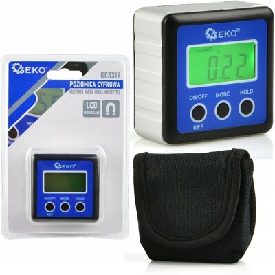 Geko Cyfrowy Miernik Kąta Kątomierz Lcd Poziomica Z Magnesem Inklinometr +Etui Geko Cyfrowy Miernik Kąta Kątomierz Lcd Poziomica Z Magnesem Inklinometr +Etui
