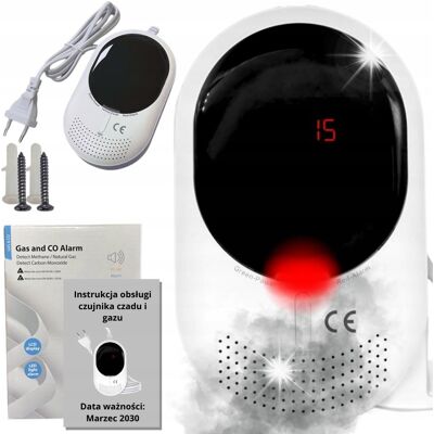 Benetech Czujnik Czadu Gazu Ziemnego Detektor Tlenku Węgla CERTYFIKOWANY 85dB LCD Benetech Czujnik Czadu Gazu Ziemnego Detektor Tlenku Węgla CERTYFIKOWANY 85dB LCD