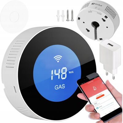 Inny producent CZUJNIK GAZÓW PALNYCH DETEKTOR ALARM APP TUYA SMART LIFE LCD USB ŁADOWARKA Inny producent CZUJNIK GAZÓW PALNYCH DETEKTOR ALARM APP TUYA SMART LIFE LCD USB ŁADOWARKA