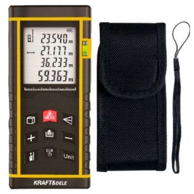 KRAFT&DELE Dalmierz Laserowy Miernik Odległości Cyfrowy 60m KRAFT&DELE Dalmierz Laserowy Miernik Odległości Cyfrowy 60m