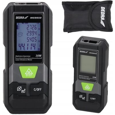 Dalmierz laserowy Poziomica Laserowa Mini 30 m DEDRA wiązka czerwona LED Dalmierz laserowy Poziomica Laserowa Mini 30 m DEDRA wiązka czerwona LED
