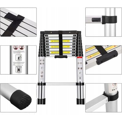 Inny producent Drabina 3,9 m aluminium 10 do 150 kg Inny producent Drabina 3,9 m aluminium 10 do 150 kg