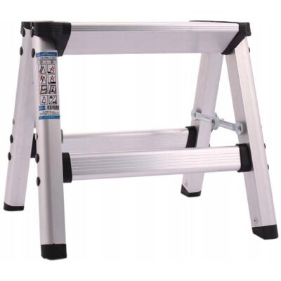 XL-Tools Drabina Alu 0 Stop+ Podest 2x1 150kg Wys 30cm XL-Tools Drabina Alu 0 Stop+ Podest 2x1 150kg Wys 30cm