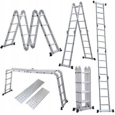 XL-Tools Drabina Alu 4x3 3.7m Uniwersalna Mostek+płyta XL-Tools Drabina Alu 4x3 3.7m Uniwersalna Mostek+płyta