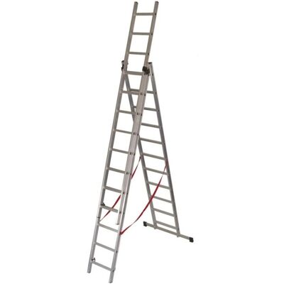 Motive Drabina aluminiowa 3-elementowa Basic 3x11 150kg 297cm Motive Drabina aluminiowa 3-elementowa Basic 3x11 150kg 297cm