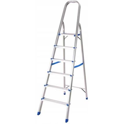 inna (Inny) DRABINA aluminiowa 6 stopniowa domowa stopnie schodki podest DAD16 inna (Inny) DRABINA aluminiowa 6 stopniowa domowa stopnie schodki podest DAD16