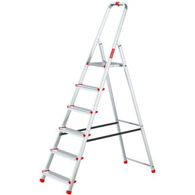 Drabest Drabina Aluminiowa Domowa Z Haczykiem 6 Stopni Składana 125 Kg Baulich Drabest Drabina Aluminiowa Domowa Z Haczykiem 6 Stopni Składana 125 Kg Baulich