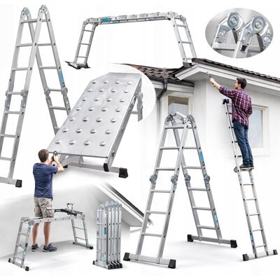 Inny producent Drabina aluminiowa przegubowa 150KG skladana wielofunkcyjna 4x4 podest DOOC Inny producent Drabina aluminiowa przegubowa 150KG skladana wielofunkcyjna 4x4 podest DOOC