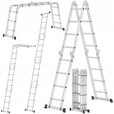 Inny producent Drabina aluminiowa przegubowa składana wielofunkcyjna 4x4 ABIKO mocna Inny producent Drabina aluminiowa przegubowa składana wielofunkcyjna 4x4 ABIKO mocna