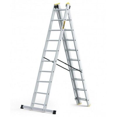 Drabest - Aluminium-Anlegeleiter PRO - 150 kg - 10 Stufen - Ladder Drabest - Aluminium-Anlegeleiter PRO - 150 kg - 10 Stufen - Ladder