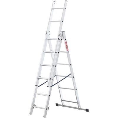 Drabest Drabina Aluminiowa Wielofunkcyjna 3X6 Stopni 150Kg Baulich Drabest Drabina Aluminiowa Wielofunkcyjna 3X6 Stopni 150Kg Baulich