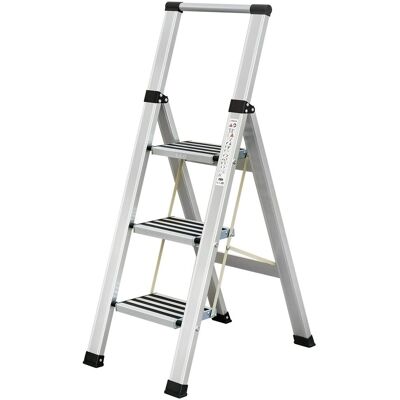 Drabina do domu 3 stopniowa Składana - aluminiowa - ILILO FIT Safe Drabina do domu 3 stopniowa Składana - aluminiowa - ILILO FIT Safe