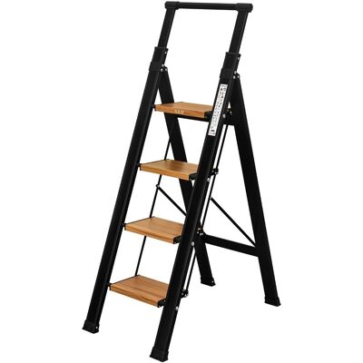 Drabina do domu 4 stopniowa Składana - aluminiowa - ILILO FIT BW Pro Plus Drabina do domu 4 stopniowa Składana - aluminiowa - ILILO FIT BW Pro Plus