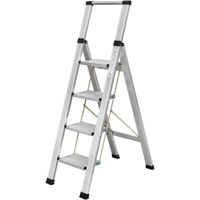 Drabina do domu 4 stopniowa Składana - aluminiowa - ILILO FIT Standard Drabina do domu 4 stopniowa Składana - aluminiowa - ILILO FIT Standard